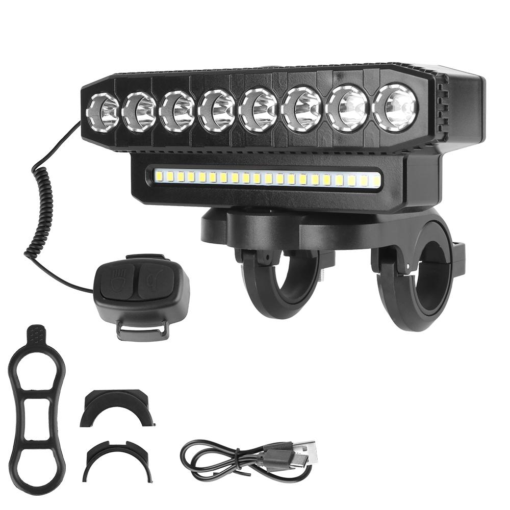 Bicycle Lights Waterproof Rechargeable Portable Universal 8/5 LED 20/12 SMD Motorcycle Spotlights 6 Modes Lighting LED Headlight