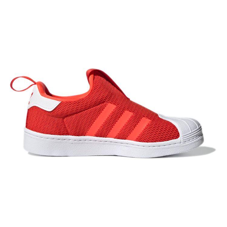 adidas Детские кроссовки Superstar 360 J Solar Red, белый Q46312