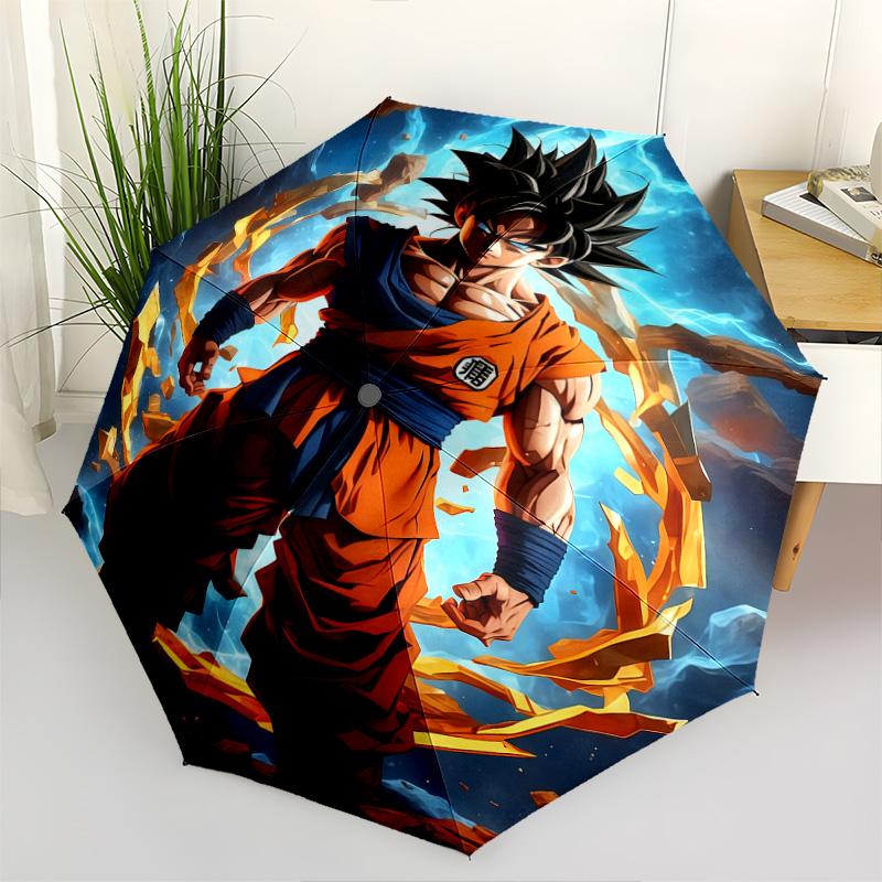 1 шт. Автоматический складной зонт - Узор Dragon Ball Super Портативный складной дизайн с 8 спицами Рождественские и Новогодние подарки