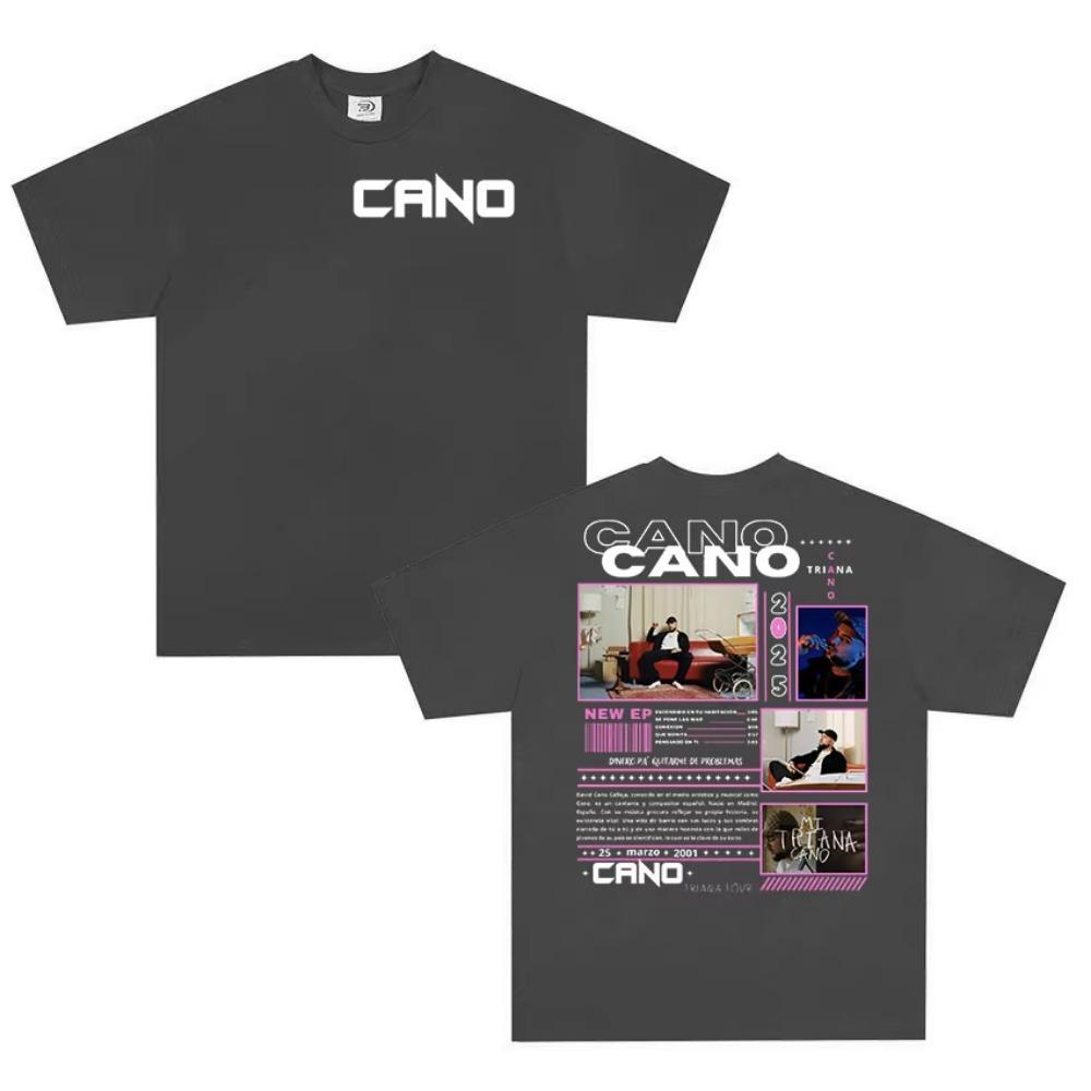 Rapper Cano Triana Tour 2025 Graphic T Shirt Men's Hip Hop Punk Short Sleeve T-shirt Oversized Unisex Cotton T Shirts Streetwear