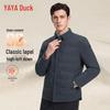 YAYA Men's Short Down Jacket with Lapel Collar