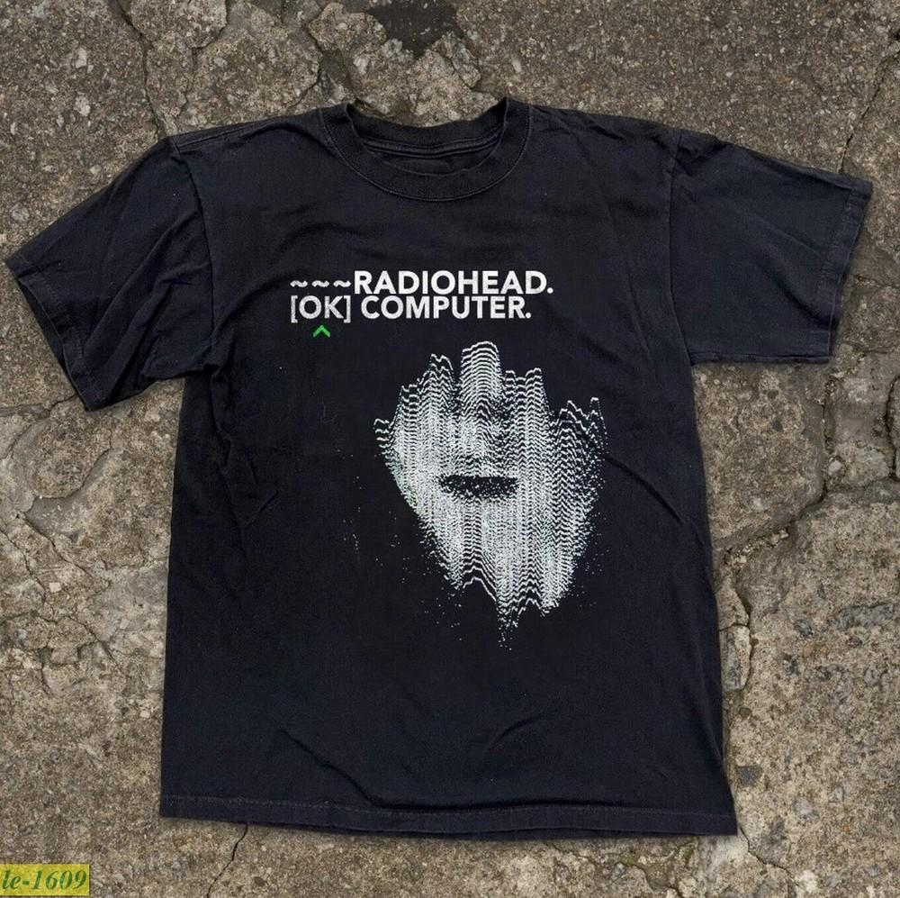 Radiohead Ok Computer Хлопковая черная унисекс футболка Размеры S-5XL Унисекс футболка