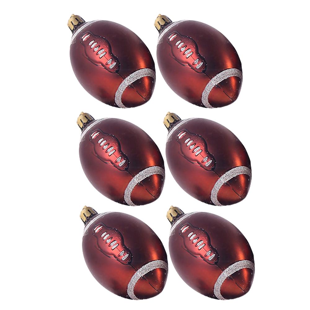Sport Ball Tree Ornament 6X Sport Theme Football Ornament Ball Decors Themed Events Decoration Christmas Sport Ball For Window