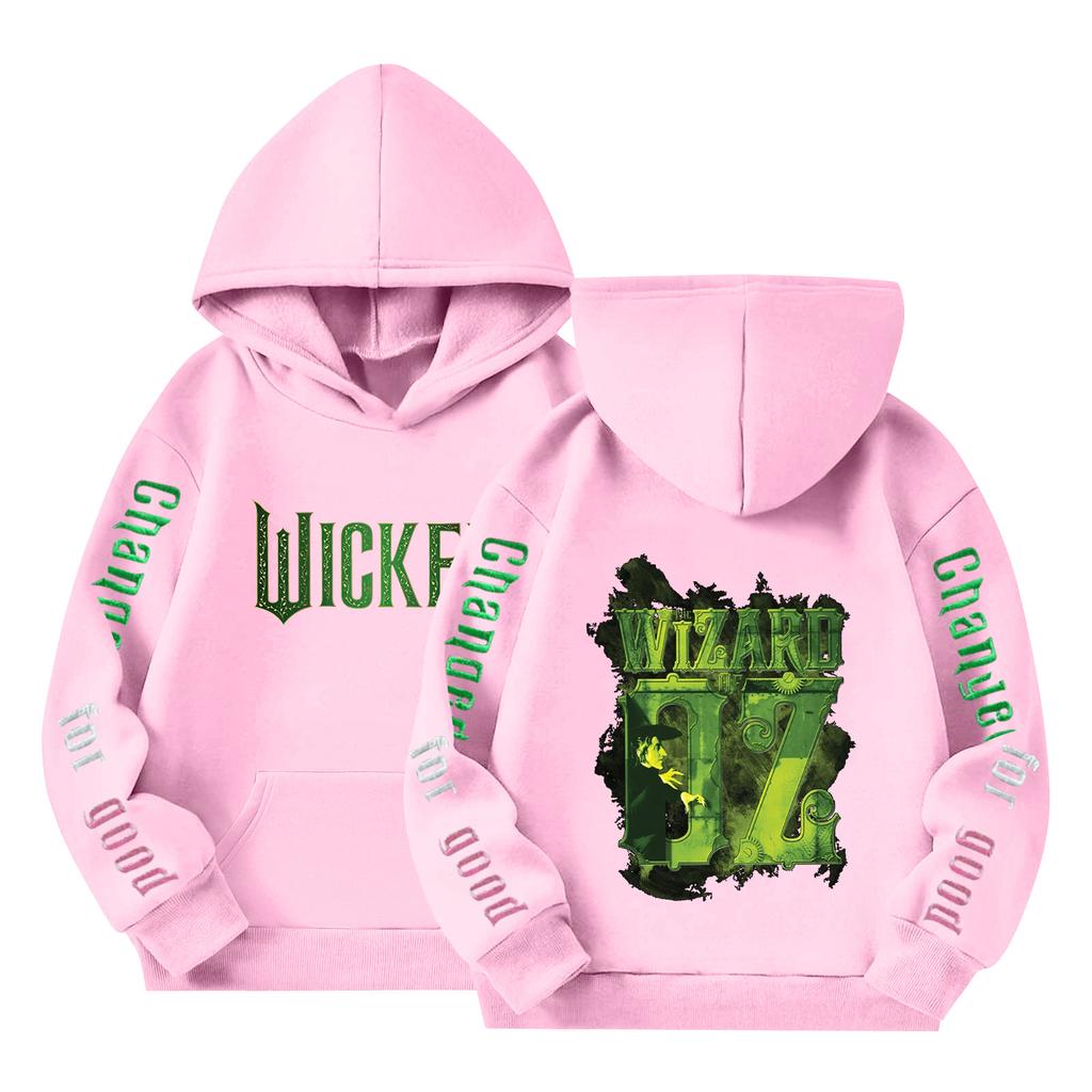 Детский пуловер с длинным рукавом, свободного кроя, с принтом букв, капюшоном на шнурке