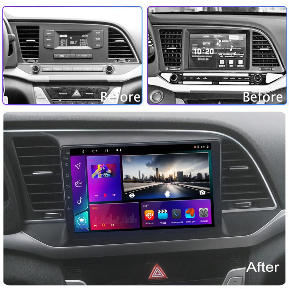 Автомобильное радио для Hyundai Elantra 2016-2018 Android мультимедийный видеоплеер GPS-навигация WIFI 1 + 16 ГБ