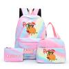 3Pcs/Set Chainsaw Man Kawaii Casual School Bag Colorful Backpack Set Girl with Lunch Bag for Women Student Teenager Rucksack Pencil Case