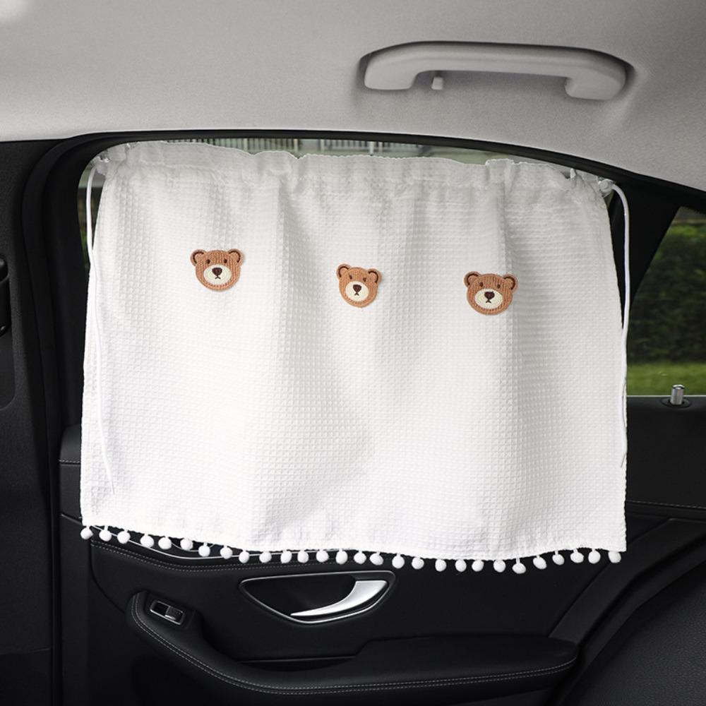 UV Protection Flower Car Blackout Curtain Car Curtain Car Bear Sliding Curtain Car Window