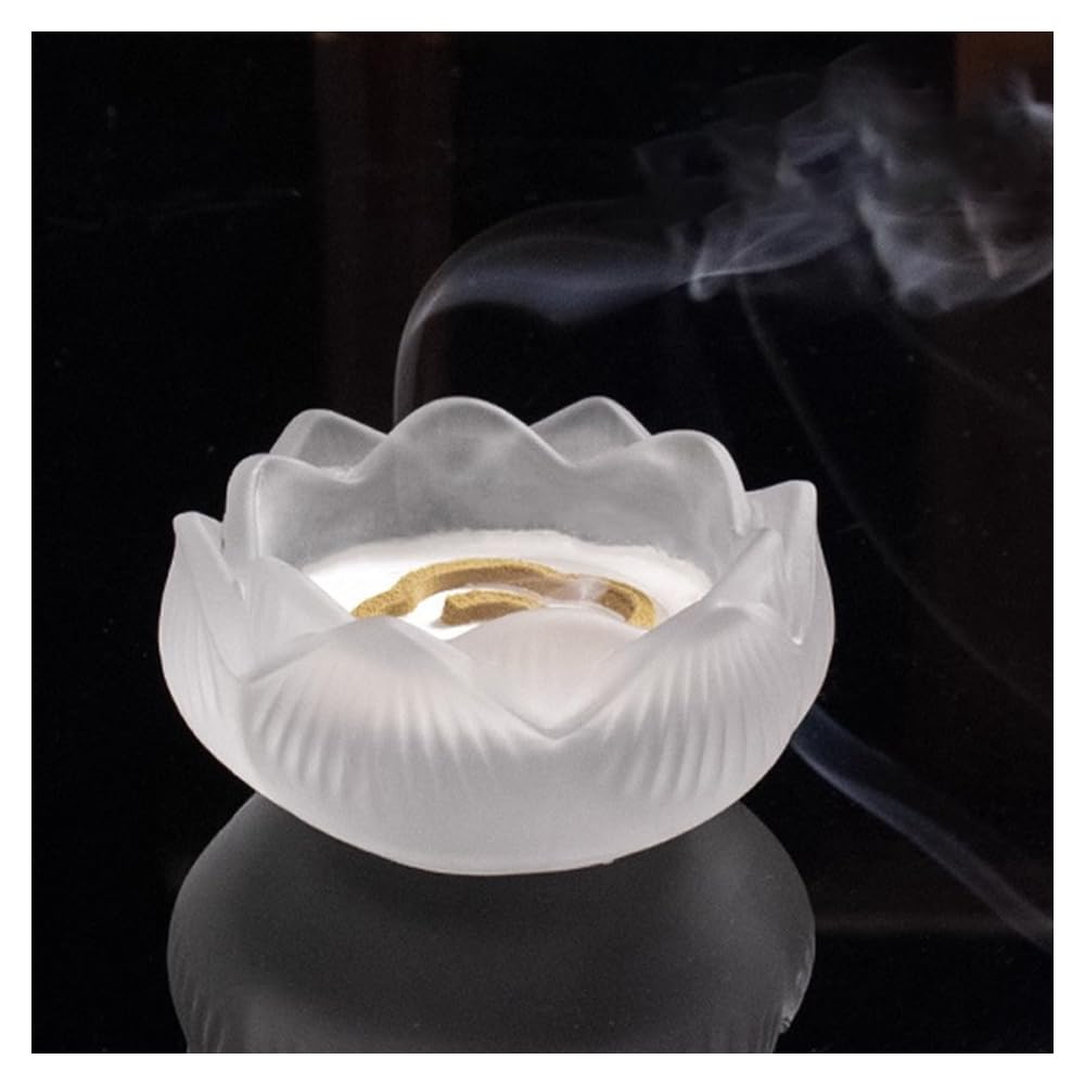 Incense holder, lotus flower-shaped, made of lapis lazuli, with nine incense holders, for Buddhist altars, incense burners, Buddhist accessories