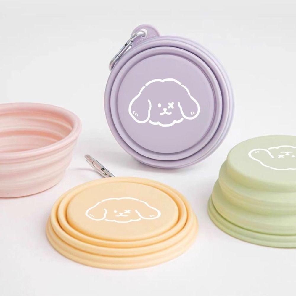 Silicone Dog Bowl 650ml Feeder Dish Bowl Durable Puppy Water Food Container Pet