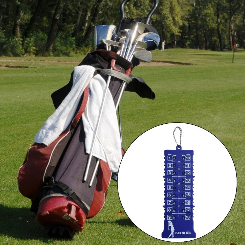 Golf Score Indicator 18 Hole Strokes Counter Handheld Scorer Digits Rectangle Keychain Golf Handy Count Shot Clickers