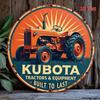 Винтажная металлическая жестяная табличка с изображением трактора Kubota, ретро-декор для стены с сельскохозяйственной техникой, для гаража, мужской комнаты
