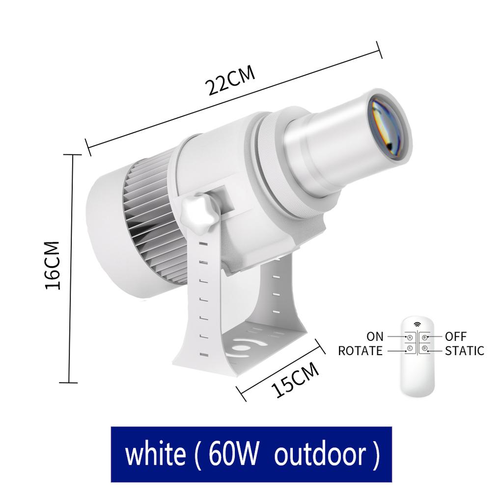 Custom Led HD Gobo Logo Projector Indoor Outdoor Ip67 Waterproof Rotating Advertising Image Projection Light For Floor Wedding