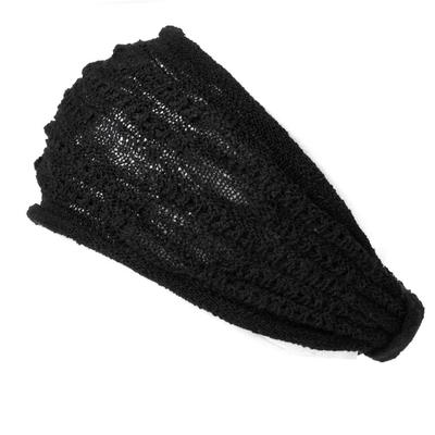 Хлопковая сетчатая повязка на голову Размер подходит Удобная и сухая Круглый год Черная [CHARM] 100% (Один Все) - (Спорт/Умывание/Защита от пота) -