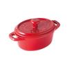 Набор мини-кокот Staub Ceramic Oval для хранения, японская керамическая кокот овальная пара, цвет вишни, 11 см, 2 шт., термостойкая, подходит для микроволновой печи [Официальный