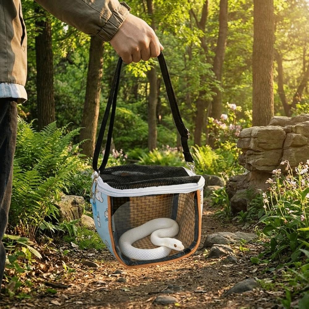 Breathable Pet Travel Bag Cooling Lizard Outdoor Bag Lightweight Hamster Carrying Pouch Vet Visit