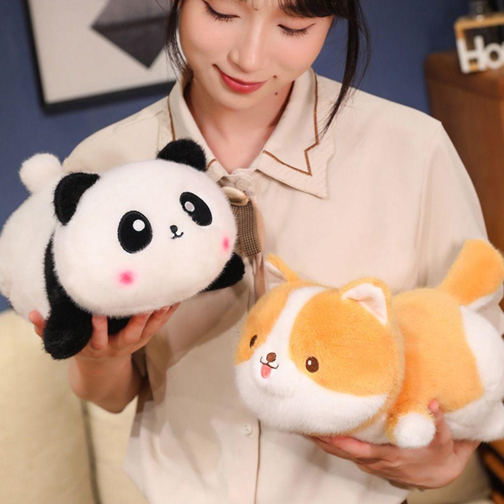 Мягкие плюшевые игрушки Кукла панда Набитая ПП-хлопком Плюшевая кукла панда Домашний декор