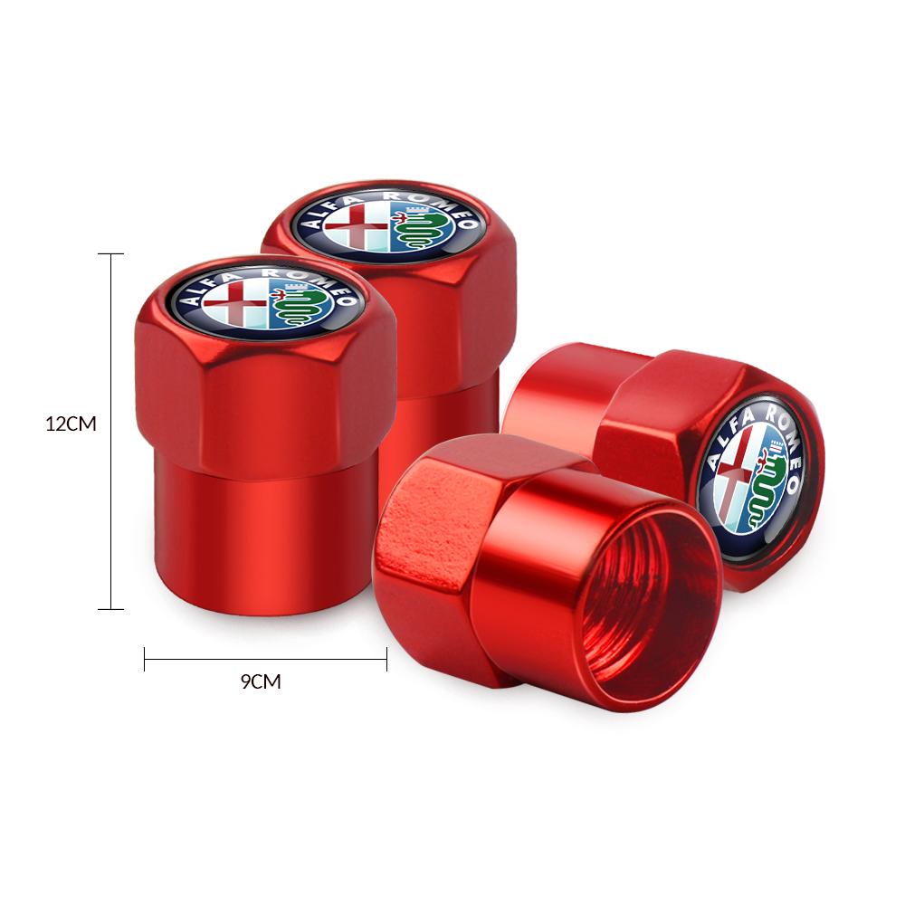 4pcs 3D Metal Wheel Tire Valve Stem Caps Cover Auto Accessories For Alfa Romeo 159 156 Mito Giulia Stelvio Giulietta Tonale TZ3 tfc123