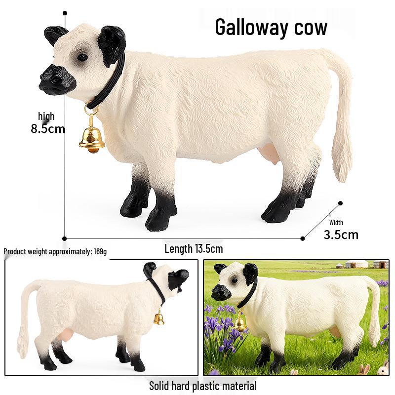 Cognitive Animal Model Toy: Dairy Cow, Buffalo, Yellow Cattle, Rhinoceros, Simmental Bull