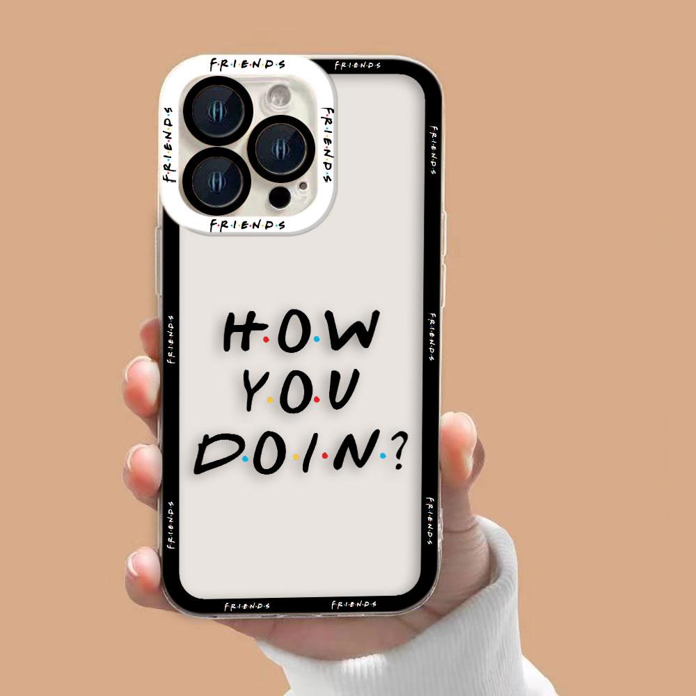 Comedy Friends TV Show Cover Clear Phone Case For iPhone Apple 17 17E AIR 16E 16 15 14 12 13 11 Pro 8 7 Plus Max TPU Case Shell