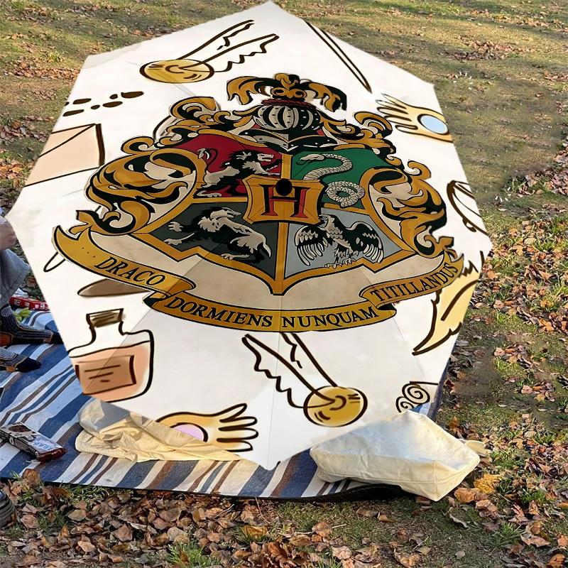 1 шт. Зонт Warner Школа Хогвартс-8 ребер усиленный, автоматическое открытие, легкий-A112