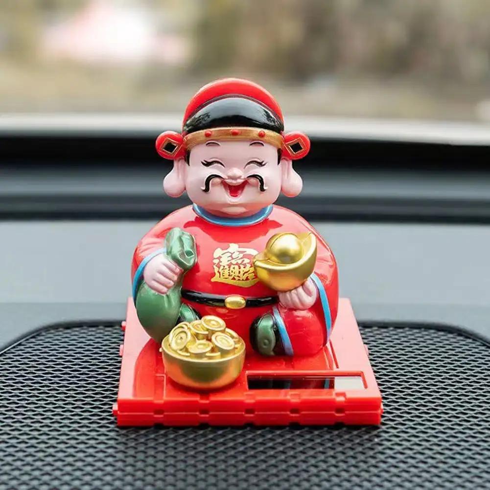Интерьер автомобиля Центральная консоль Украшение Качающаяся голова Бог богатства Форма Мультяшная личность Украшение комнаты