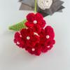 a Bundle of 6 Flowers Crochet Flowers Artificial Knit Fake Flowers Creative Handmade Bouquet  Gift