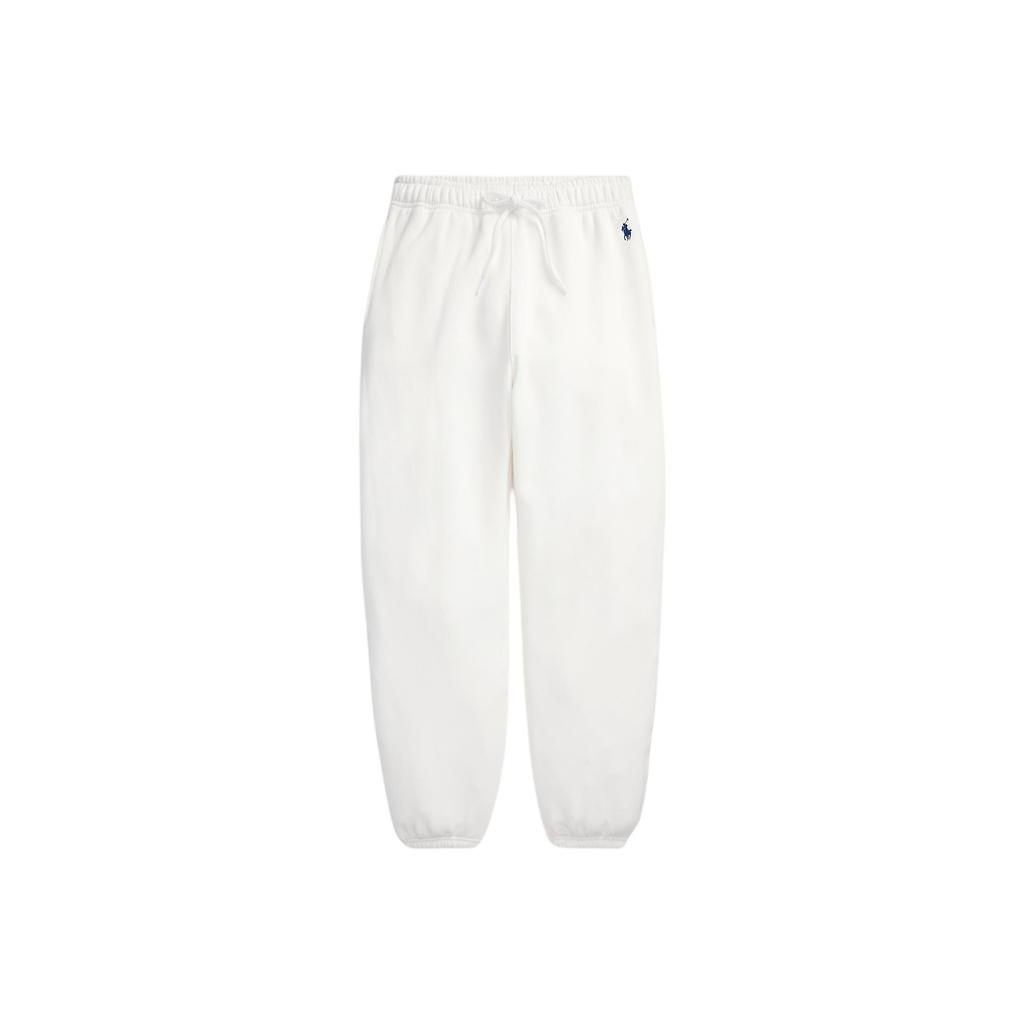 Polo Ralph Lauren Спортивные штаны с вышивкой пони, средней посадки, на кулиске, длинные, из флисового трикотажа, женские, 211971700-001