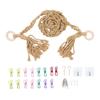 Hanging Stuffed Animal Storage Chain Space Saving Wall Toy Storage Decor with Clips and Hooks for
