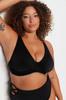 Women's Style Plus Size Black Bikini Top