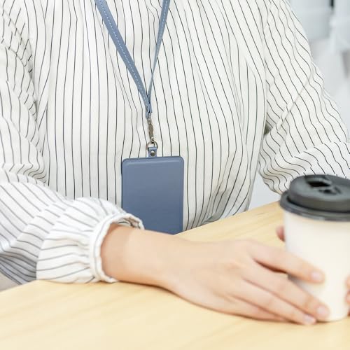 Nakabayashi Magto Магнитный держатель для ID-карт, Вертикальный, Цвет «Туманно-синий» MGT-ID-02-B