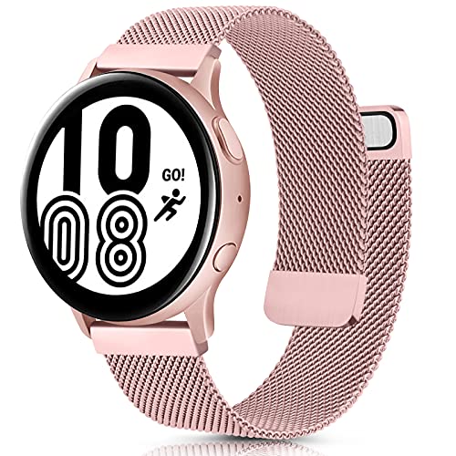 22 мм 20 мм Миланский ремешок для Samsung Watch 3/4/5/Active 2 Магнитный браслет из нержавеющей стали для Huawei Watch 3/GT 2/Amazfit GTR