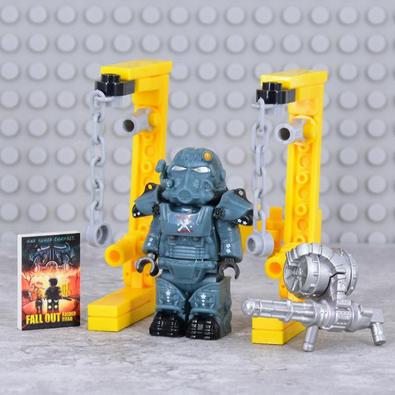 X-01 Военные Солдаты Мини Экшн Фигурки fallouted Рыцари Модельные Фигурки Оружие Роботы Меха Конструктор Кирпичики Игрушки