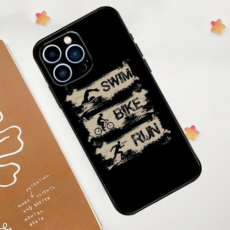 Чехол для телефона Triathlon Tri Life Swim Bike Run для iPhone 17 Pro Max 14 11 15 16 Pro Max 13 12 mini 16 Plus 16e 17 Air Funda