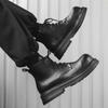 British Martin boots men's thick-soled heightening tooling boots business handsome high-top leather shoes niche short boots 22721-J