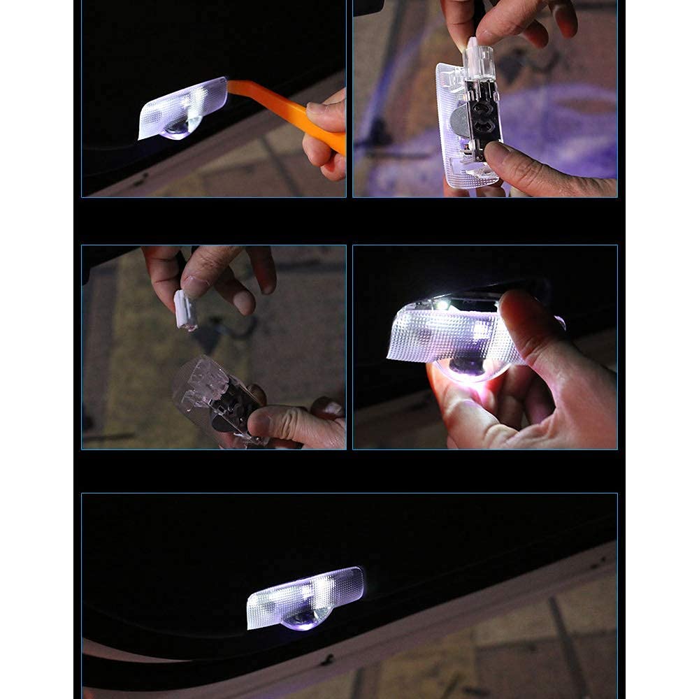 Ltsplay Автомобильные фонари подсветки, Приветственные фонари двери, Лазерные фонари с логотипом, Светодиодная проекция логотипа, Функция регулировки угла, Комплект из 2 штук