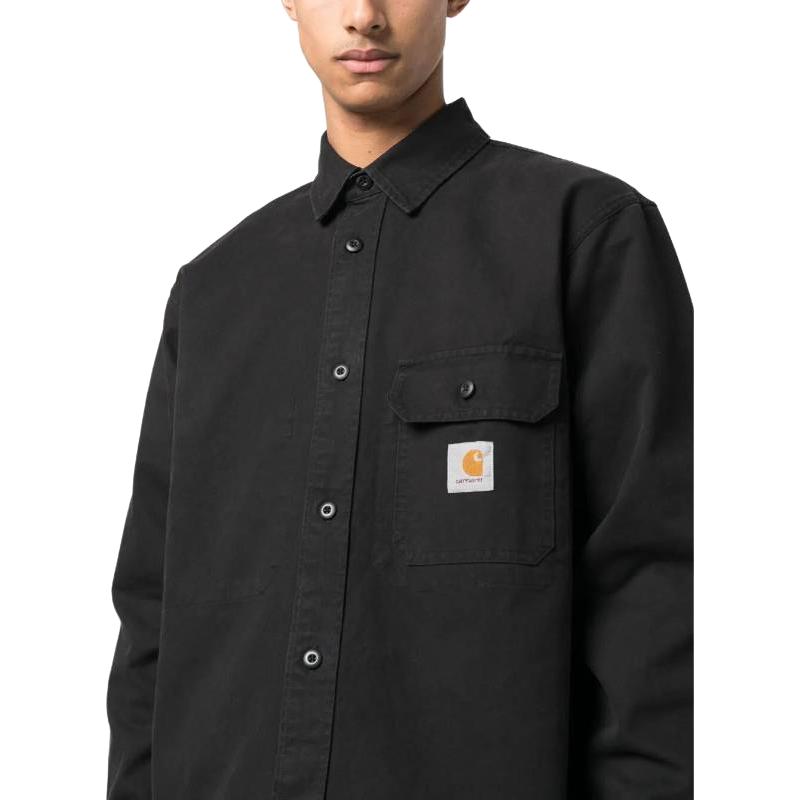 Carhartt WIP Повседневная однотонная универсальная рубашка Мужские рубашки Черный I03144789XX