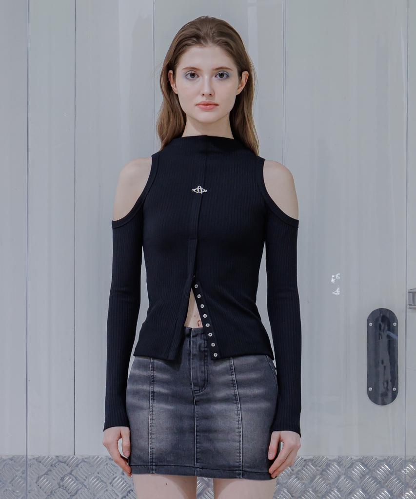 ARCLIVE Chic Cutout Ribbed Top