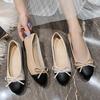 Fashion Round Toe Bow-knot Ballet Flats Woman Genuine Leather Ballerina Shoes Women 2025 Loafers Mixed Colors Moccasins Plus Size 34-43