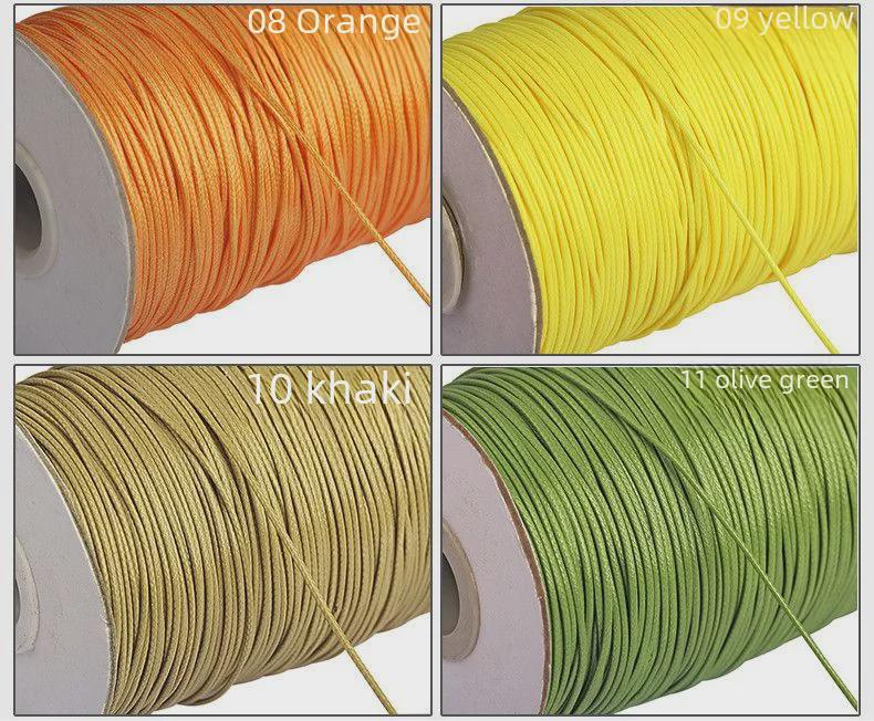 1 мм корейская восковая веревка для украшений ручной работы DIY аксессуары: Браслет и плетеная веревка