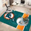 Miami Dolphins logo Print Area Rug - Soft, Washable Non-Slip Indoor Mat for Office Chairs, Living Room, Home Office Decorative Rug