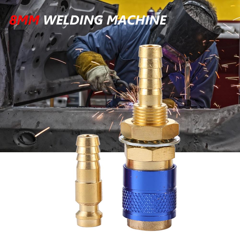Adapter Welding Torch Welding Plug for MIG TIG Welding Torch M8 Quick Hose Connector Brass Water Cooled Gas Adapter