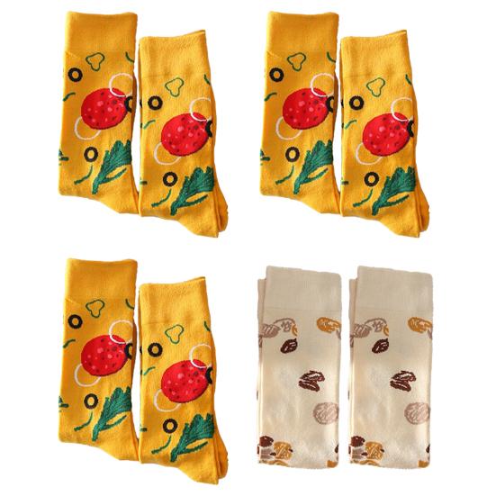 Funny Sushi Socks Set Salmon Egg Cucumber Sushi Socks Colorful Pizza Burger Socks Birthday Gift Stocking Stuffers for Men Women Teens
