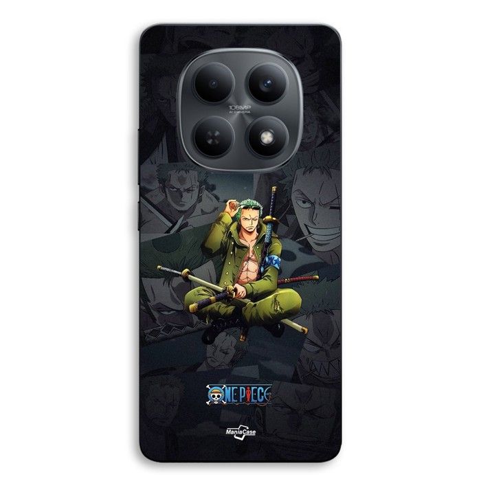 Coque de téléphone - MANIACASE - Xiaomi Redmi Note 15 5G - Silicone TPU - One Piece (Zoro) - Noir