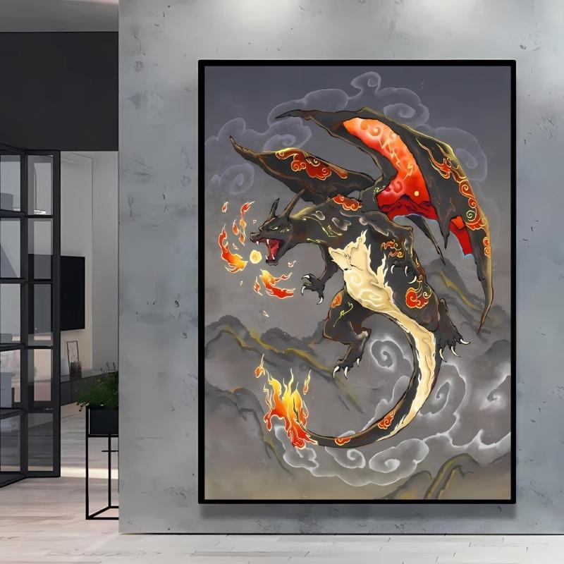 Print on Canvas Pokemon Swampert Poster Comics Pictures Not Fading Home Living Room Bedroom Wall Decoration Friends Gifts