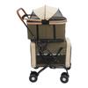 Foldable Pet Stroller for Small/Medium Pets—18.1x22.8x38.2in, 2-Tier Design+Safety Locks, Sunshade+Cushions, Ideal for Travel