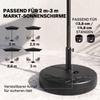 Sun Umbrella Stand Sun Umbrella Holder Weather Resistant Fillable Ø55 X 38H Cm Black