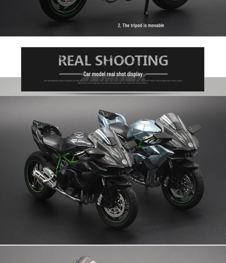 1:12 Игрушечный мотоцикл из сплава Kawasaki Ducati со звуком, светом и скользящим движением