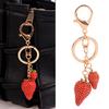 Women Fashion Strawberry Fruit Keychain Key Ring Bag Hanging Ornament Pendant
