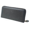 Inden Long Round Coin Deerskin Black X Black Lacquer [Indenya] Wallet, Wallet, Zipper, Purse, HAYATO, 8933-01