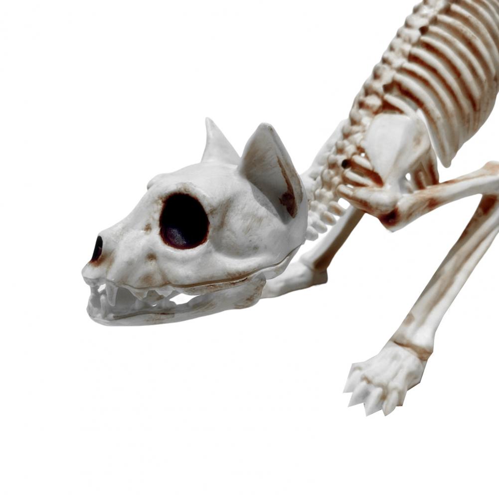 Украшение на Хэллоуин Реалистичные Динозавры Атмосфера Пластик Ужас Кошка Скелет Украшение Кости Животных Жуткий Для Домашней Вечеринки